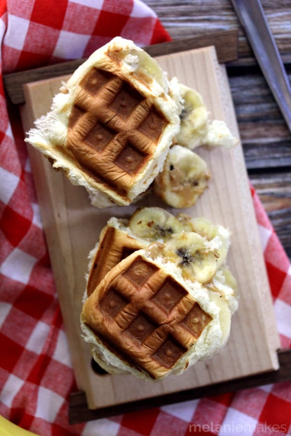 The King's Waffled Peanut Butter and Banana Sliders | Melanie Makes