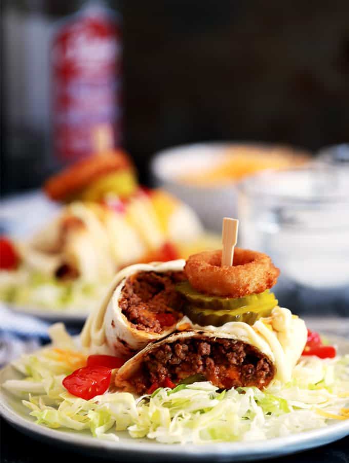 Cheeseburger Chimichangas | Melanie Makes