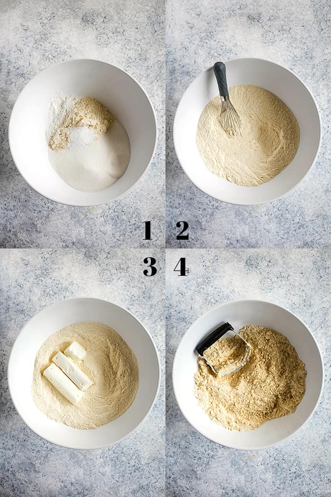How to prepare Homemade Oatmeal Muffin Mix, steps 1-4.
