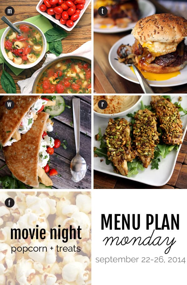 Menu Plan Monday: September 22, 2014 | Melanie Makes