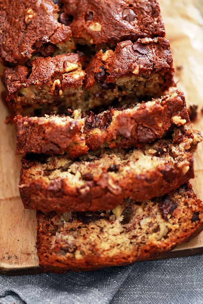 Chocolate Chip Walnut Banana Bread - Melanie Makes