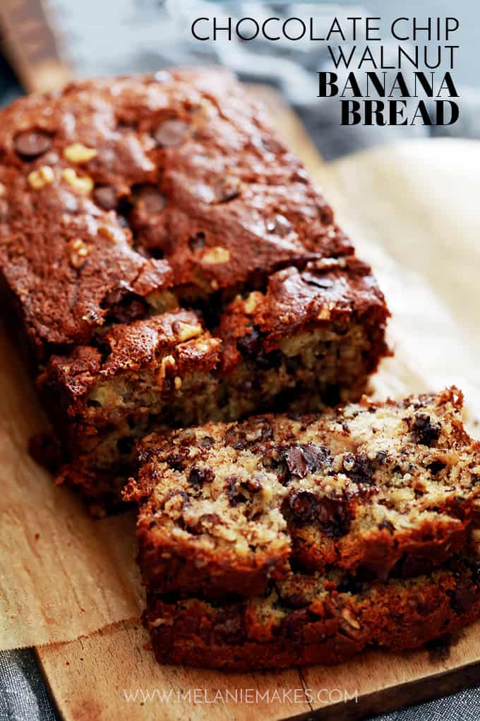 Chocolate Chip Walnut Banana Bread Melanie Makes