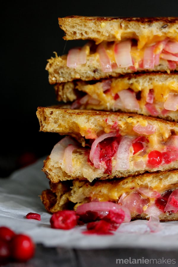 A bit sweet and a bit tart and surrounded by layers of melted sharp cheddar cheese. This Citrus Chardonnay Cranberry Grilled Cheese is layer upon layer of grown-up flavor - literally! - yet takes only minutes to prepare.