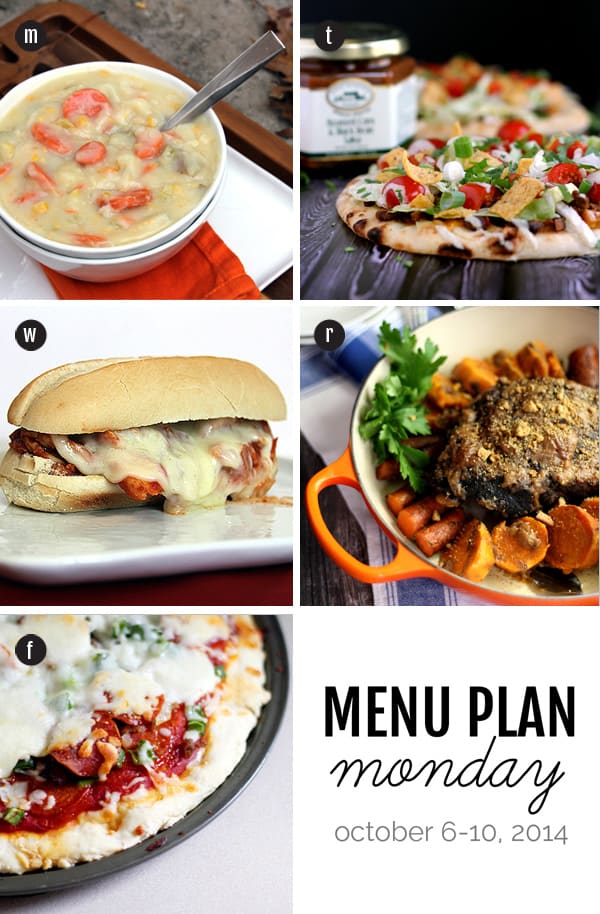 Menu Plan Monday - October 6, 2014 | Melanie Makes
