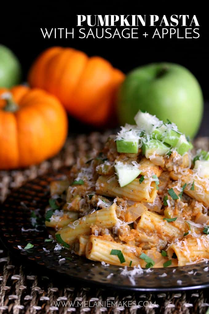 Pumpkin Pasta with Sausage and Apples | Thanksgiving Pasta Recipes | Homemade Recipes