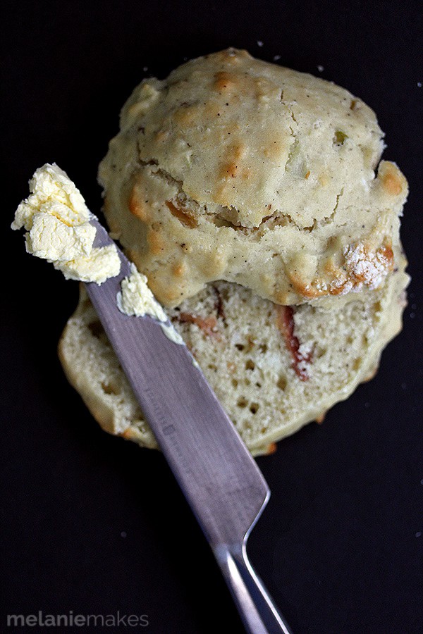 Apple Maple Bacon Drop Biscuits | Melanie Makes