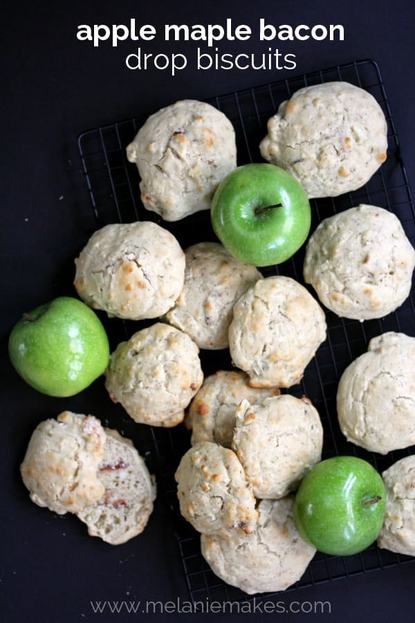 Apple Maple Bacon Drop Biscuits Melanie Makes