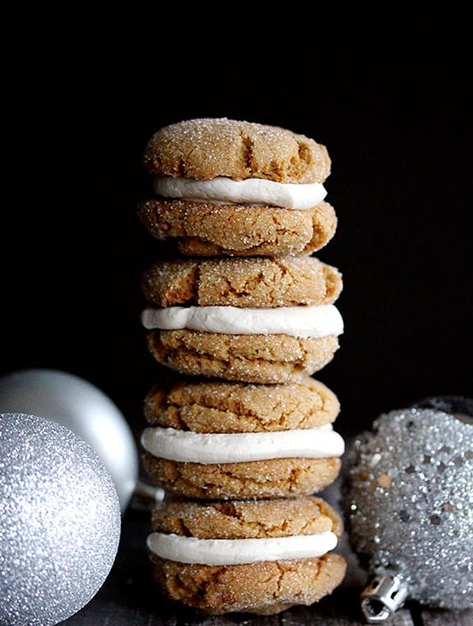 Ginger Cookie Sandwiches with Christmas Ale Buttercream