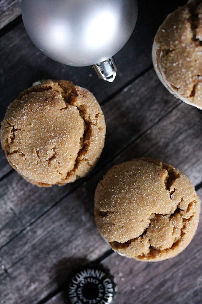 Ginger Cookie Sandwiches with Christmas Ale Buttercream | Melanie Makes