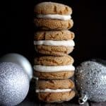 Ginger Cookie Sandwiches with Christmas Ale Buttercream | Melanie Makes