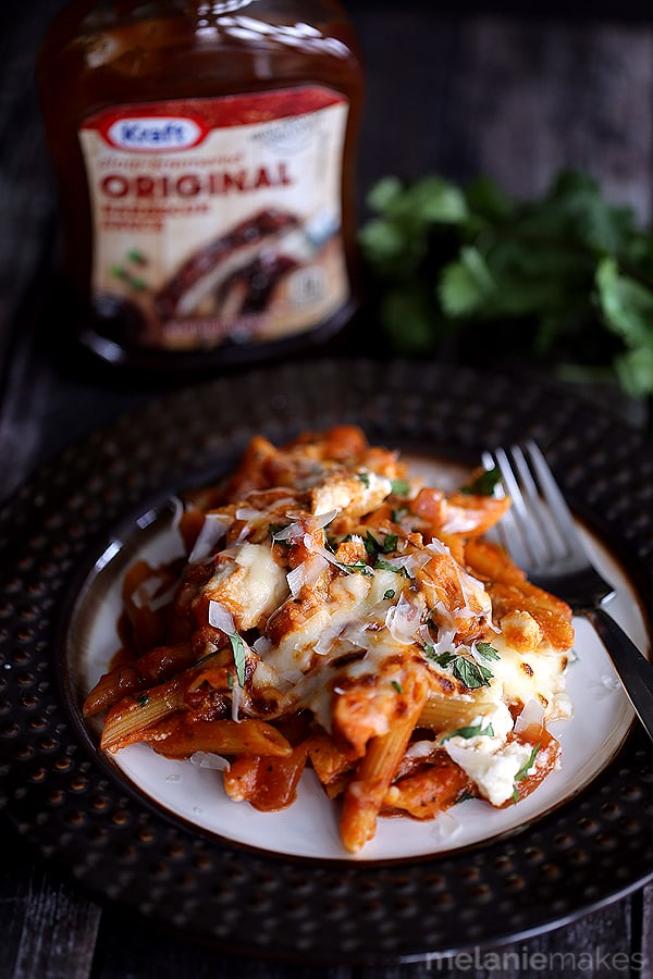 This Barbecue Chicken Pizza Skillet Lasagna is sure to win a frequent spot on your menu plan. Diced barbecued chicken breast, red onions and cilantro are married with pasta, ricotta and mozzarella cheeses to create an amazingly flavorful one dish meal that's ready in just 30 minutes.