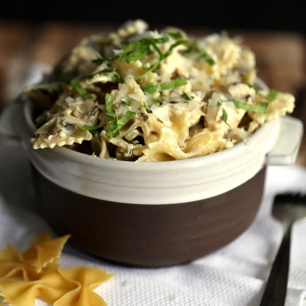 Quick and Easy Chicken Artichoke Spinach Pasta