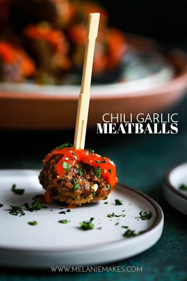 Chili Garlic Meatballs Melanie Makes