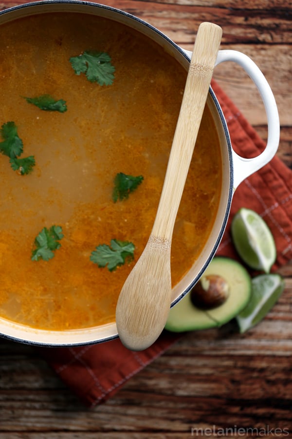 Chipotle Chicken Lime Soup | Melanie Makes