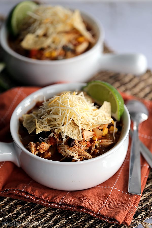 Southwest Chicken Tortilla Soup - Jersey Girl Cooks