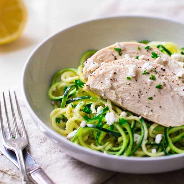 Lemon Chia Chicken Zucchini Noodles