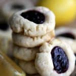 Blueberry Lemon Ginger Thumbprint Cookies | Melanie Makes