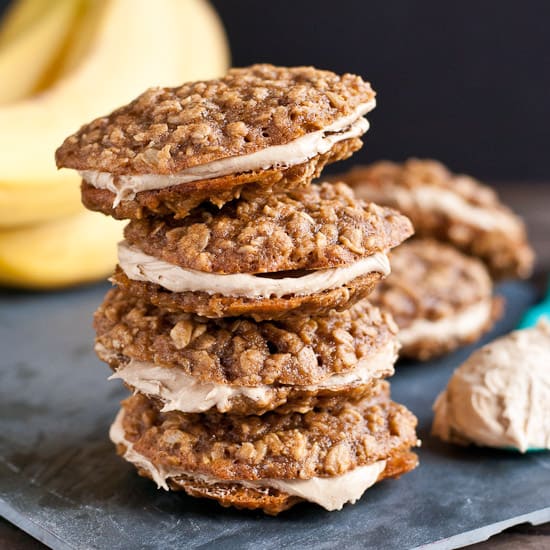 Peanut Butter Banana Oatmeal Creme Pies