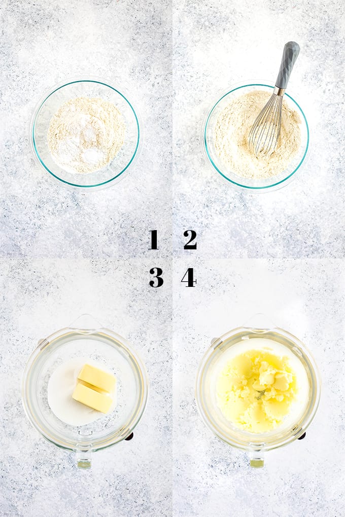 How to create Strawberry Sugar Cookies, steps 1-4.