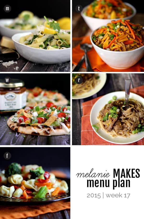 Melanie Makes Menu Plan 2015 - Week 17