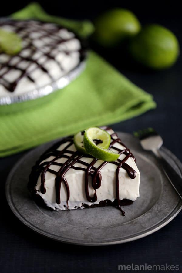 No Bake Dark Chocolate Truffle Key Lime Cheesecake Melanie Makes