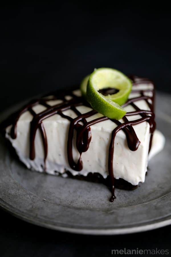 No Bake Dark Chocolate Truffle Key Lime Cheesecake Melanie Makes