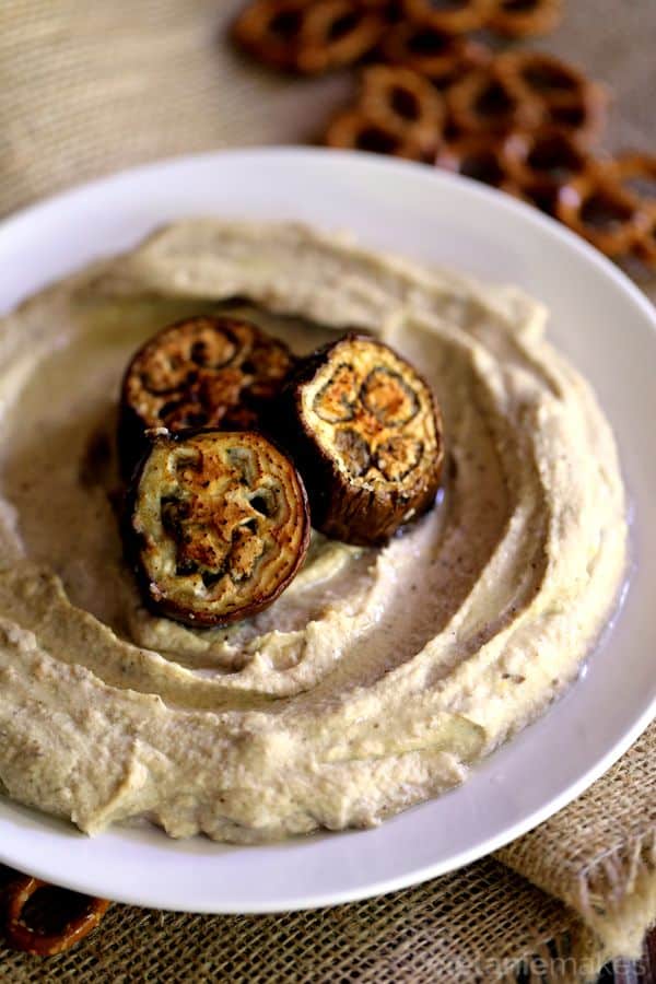Garlic and Roasted Eggplant Hummus | Melanie Makes