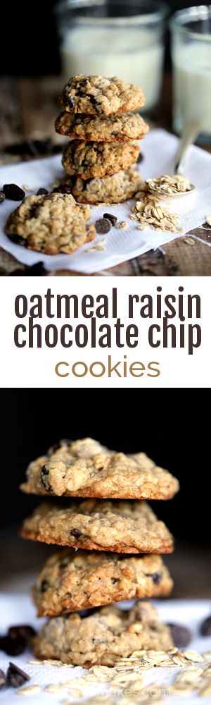 Oatmeal Raisin Chocolate Chip Cookies | Melanie Makes