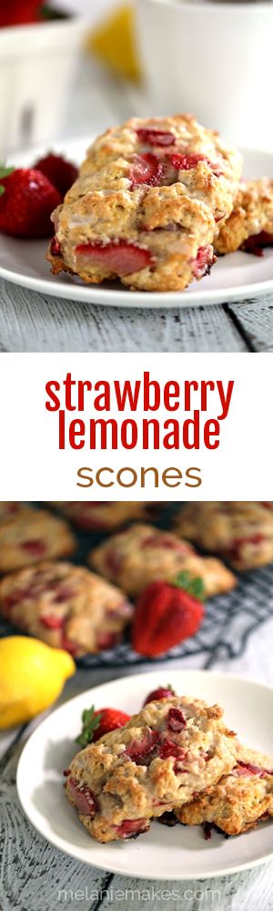Strawberry Lemonade Scones | Melanie Makes