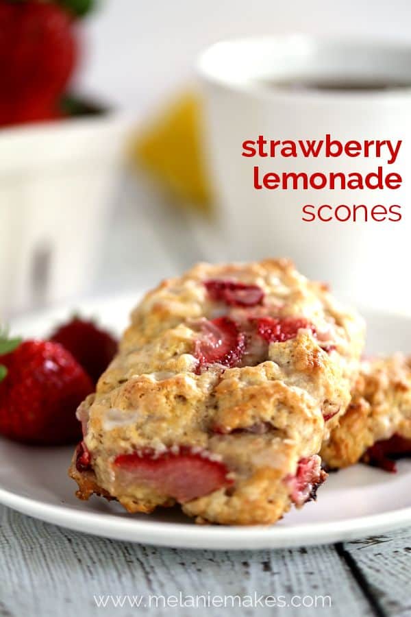 Strawberry Lemonade Scones | Melanie Makes