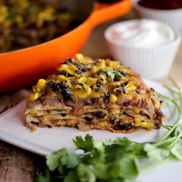 Sweet and Smoky Quesadilla Casserole