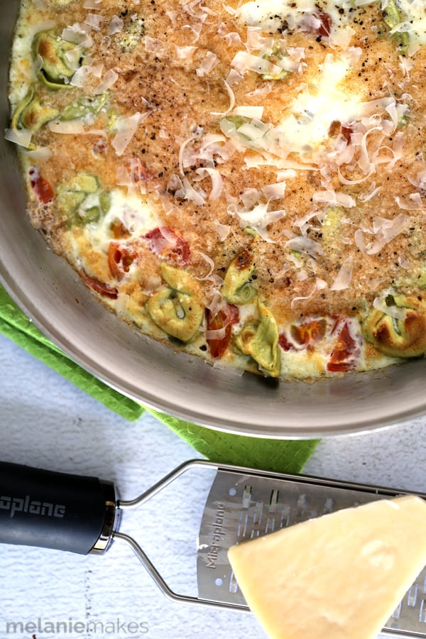 Tomato Tortellini Frittata | Melanie Makes
