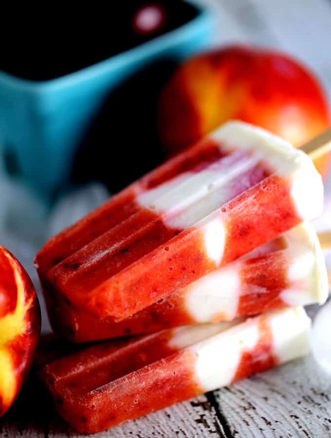 Stone Fruit and Yogurt Popsicles