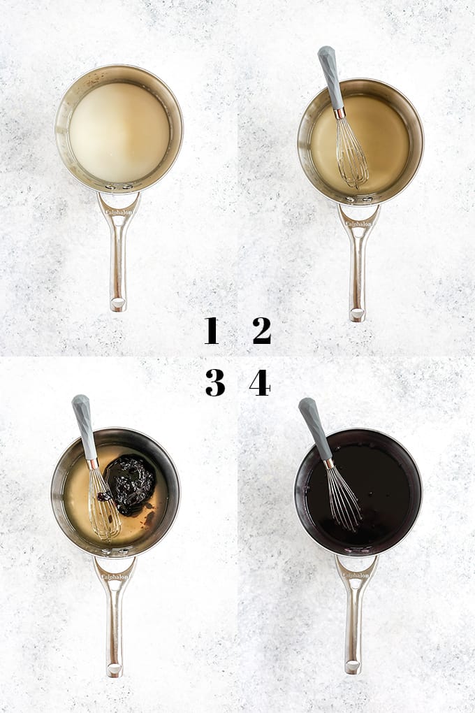 How to prepare Blueberry Lemonade, steps 1-4.