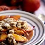 Iron Skillet Caramel Nectarine Crisp | Melanie Makes