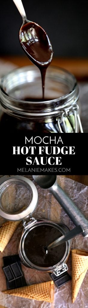 Rich and decadent, this Mocha Hot Fudge Sauce is so much better than store bought and insanely easy to create. Instant coffee is the secret ingredient that makes this sauce not too sweet, but oh so delicious!