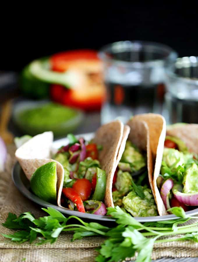 Oven Baked Chimichurri Chicken Fajitas