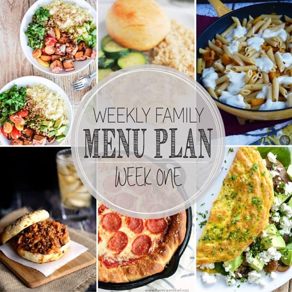 Weekly Family Menu Plan – Week 1