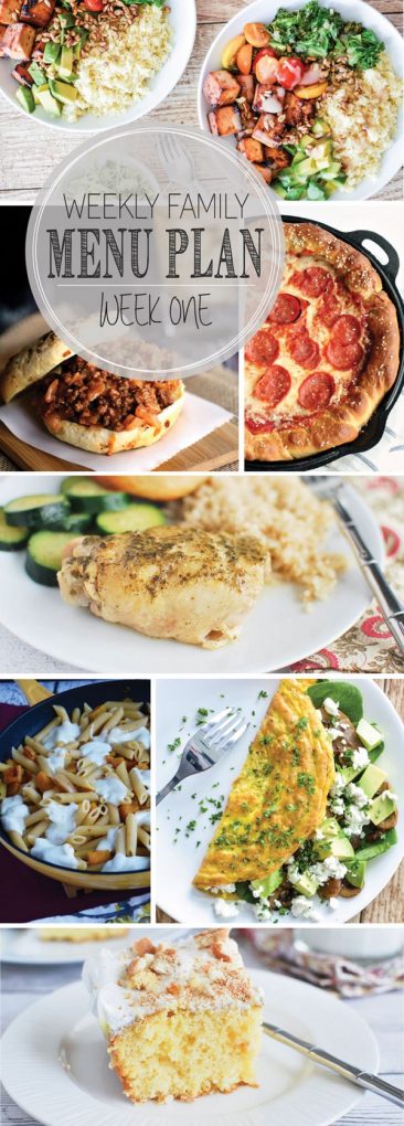 Weekly Family Meal Plan | Week 1