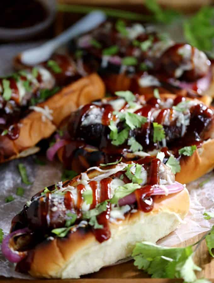 Barbecue Pizza Bratwursts