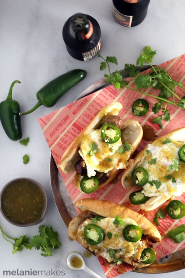 Salsa Verde Breakfast Bratwursts | Melanie Makes