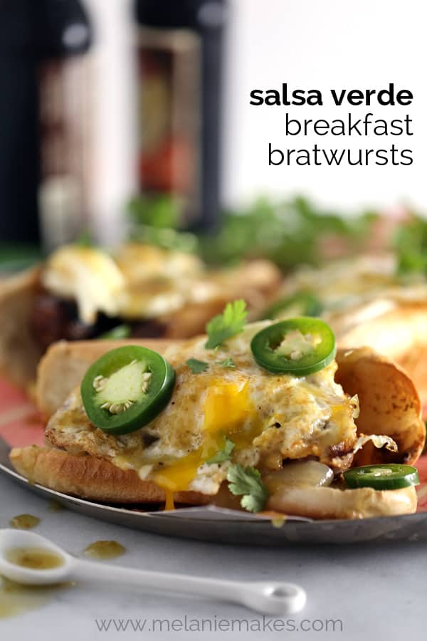 Salsa Verde Breakfast Bratwursts | Melanie Makes