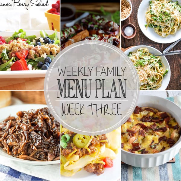 Weekly Family Meal Plan – Week 3