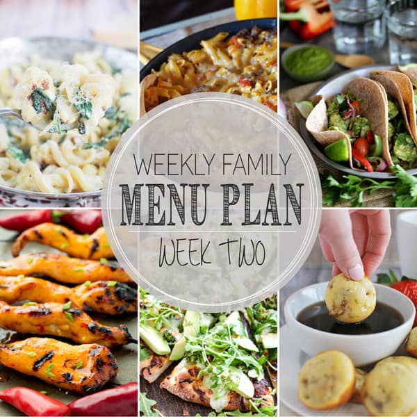 Weekly Family Menu Plan – Week 2