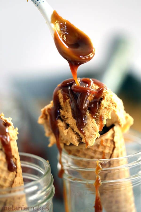 Caramel Pumpkin Cheesecake Ice Cream | Melanie Makes