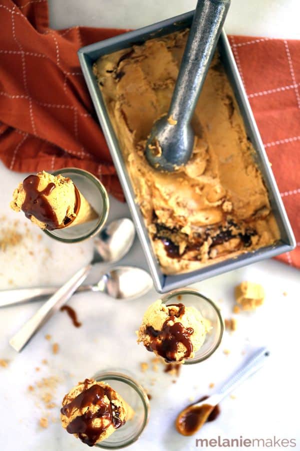 Caramel Pumpkin Cheesecake Ice Cream | Melanie Makes