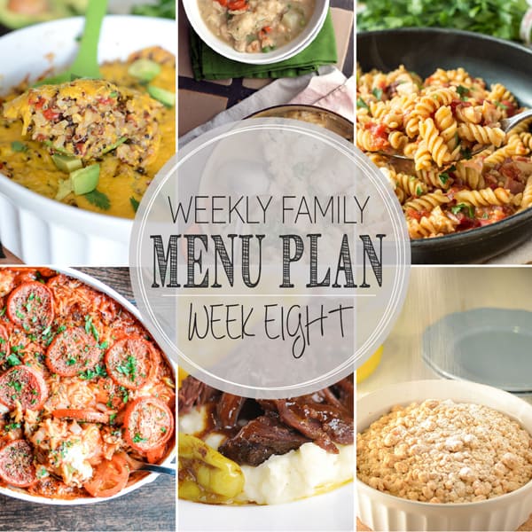 Weekly Family Meal Plan – Week 8
