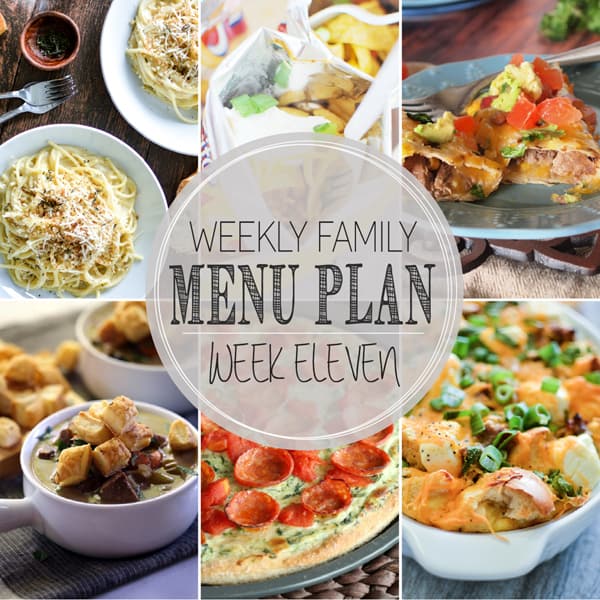 Weekly Family Meal Plan – Week 11