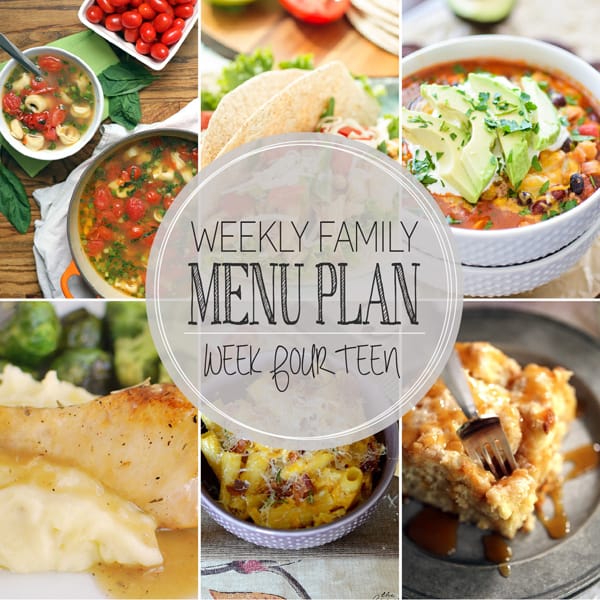 Weekly Family Meal Plan – Week 14