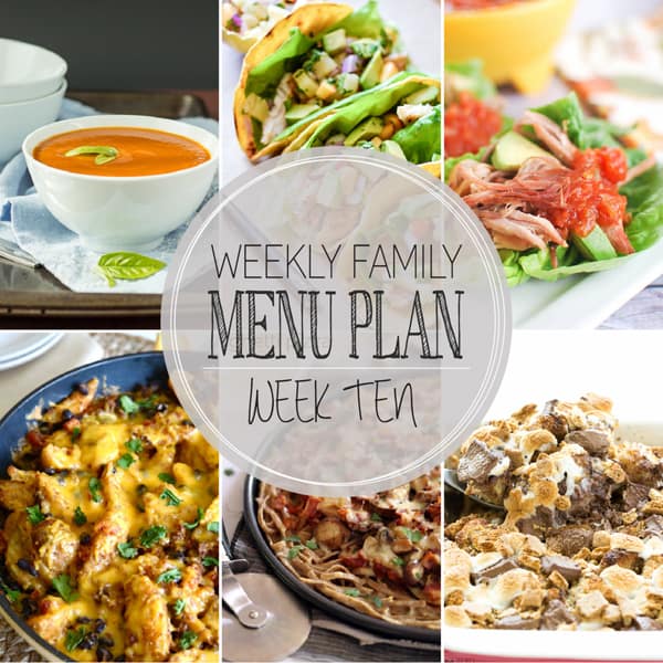 Weekly Family Meal Plan – Week 10